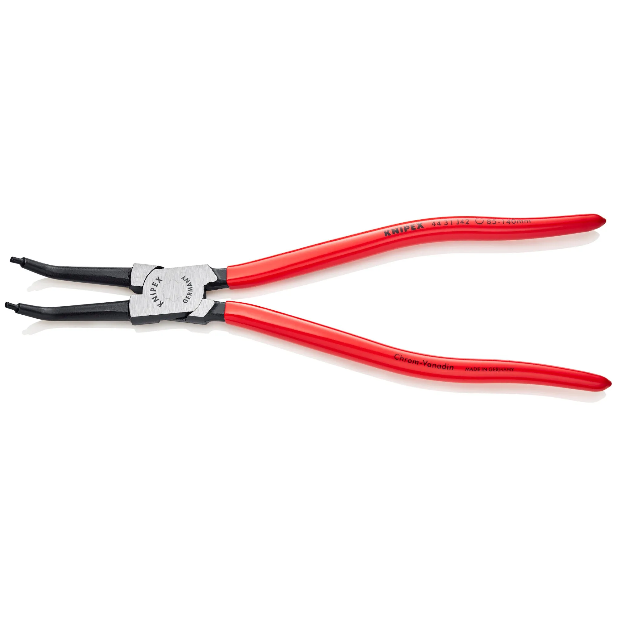 Knipex 44 31 J42 12 1/4" Internal 45 Angled Snap Ring Pliers-Forged Tips