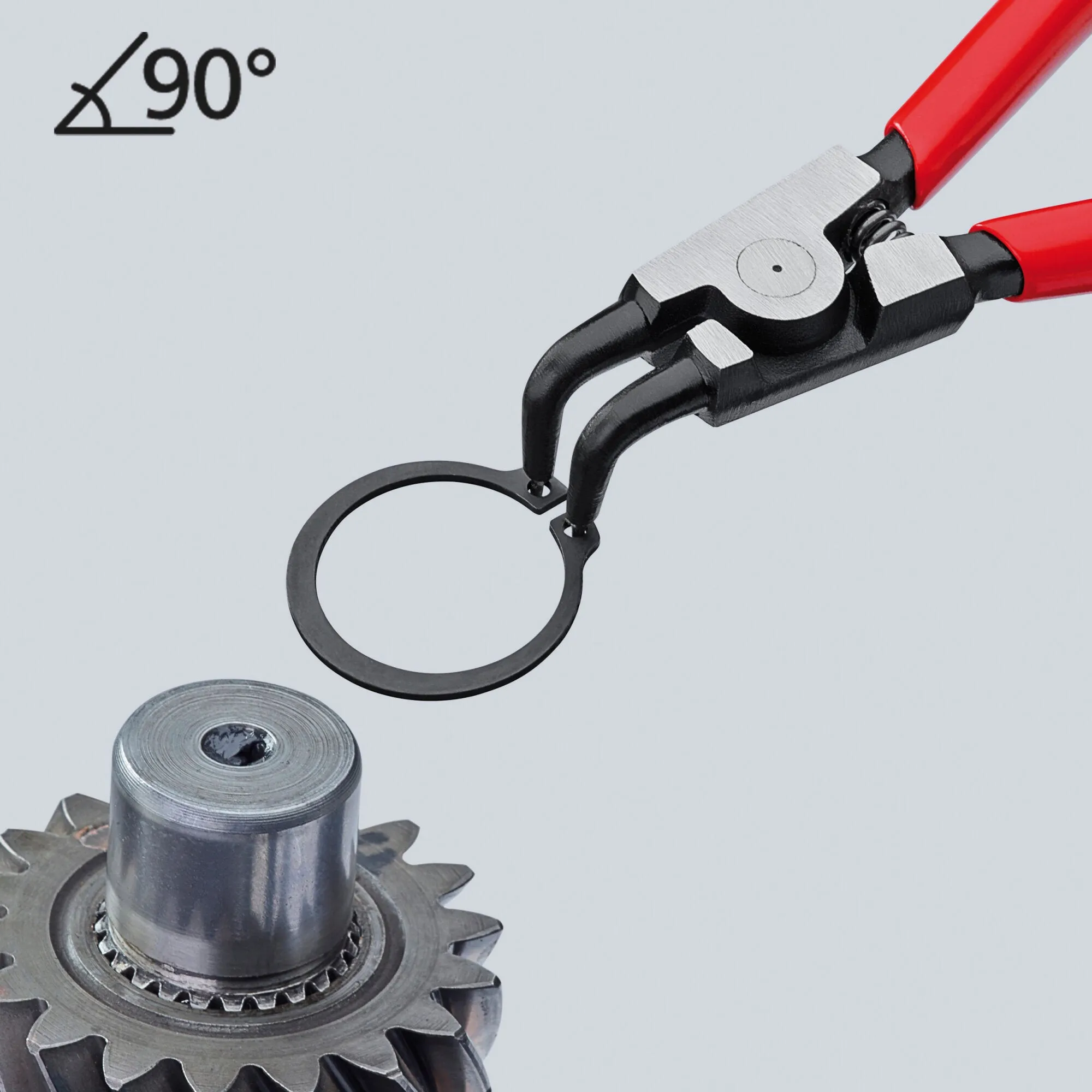Knipex 46 21 A21 SBA 6 3/4" External 90 Angled Snap Ring Pliers-Forged Tips