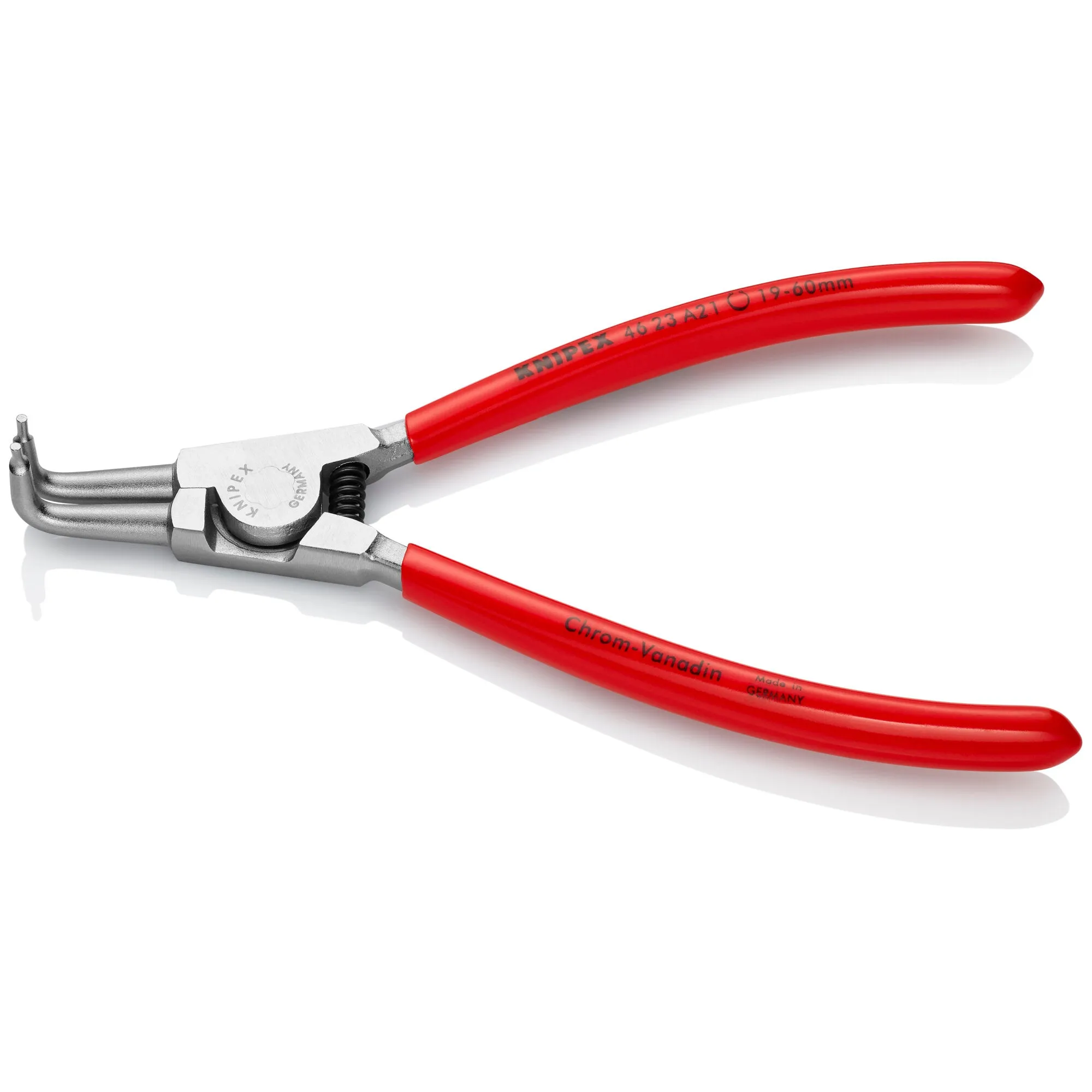 Knipex 46 23 A21 6 3/4" External 90 Angled Snap Ring Pliers-Forged Tips