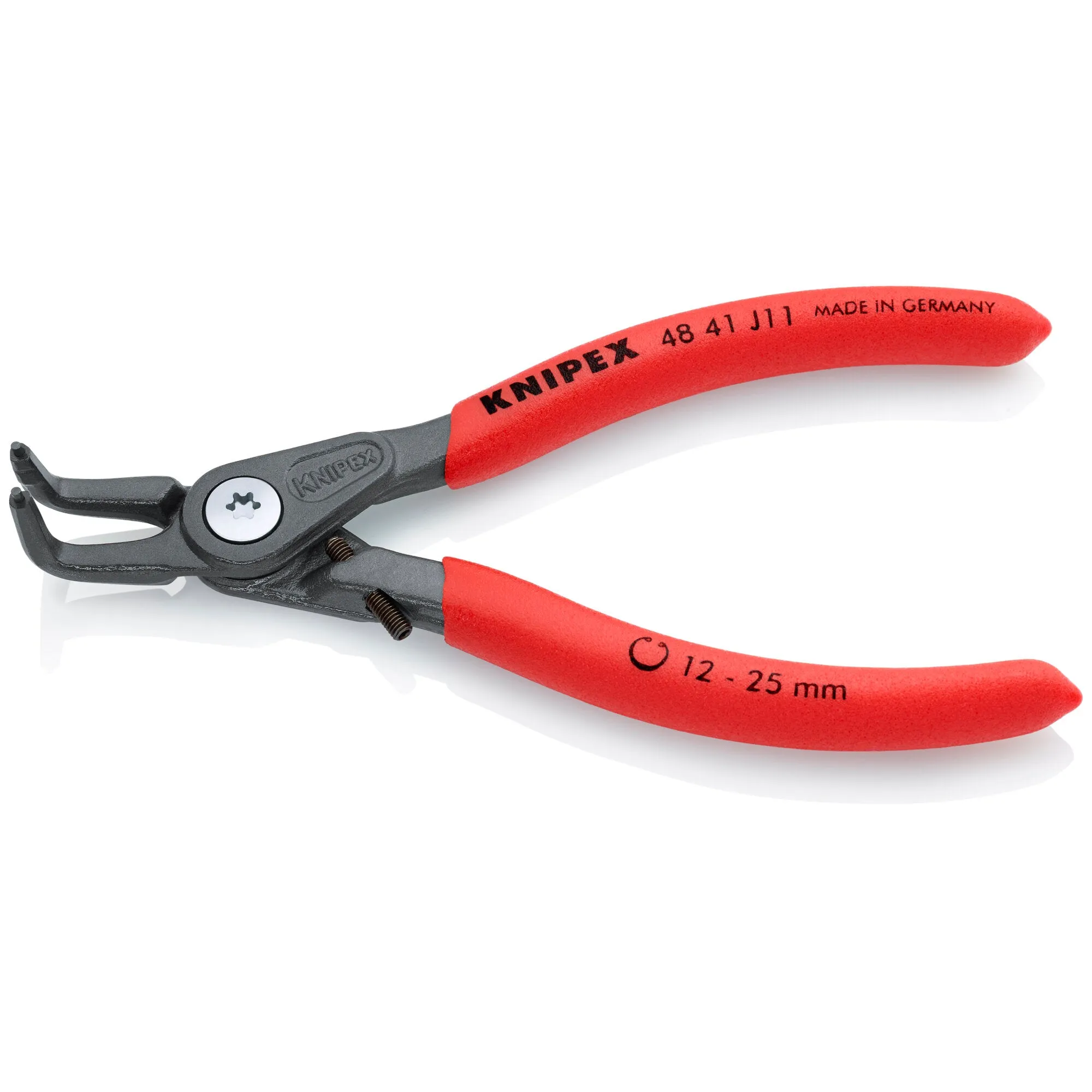 Knipex 48 41 J11 5 1/4" Internal 90 Angled Precision Snap Ring Pliers-Limiter