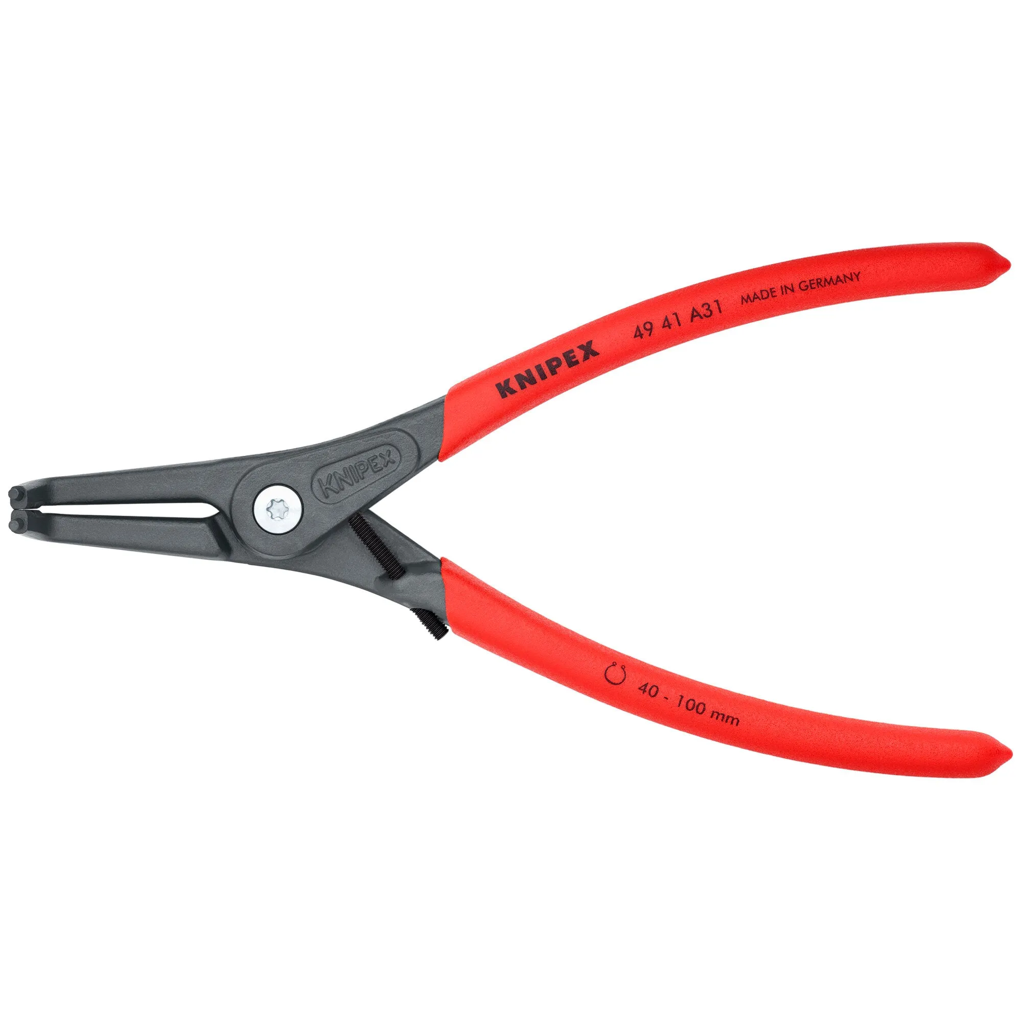 Knipex 49 41 A31 8 1/2" External 90 Angled Precision Snap Ring Pliers-Limiter