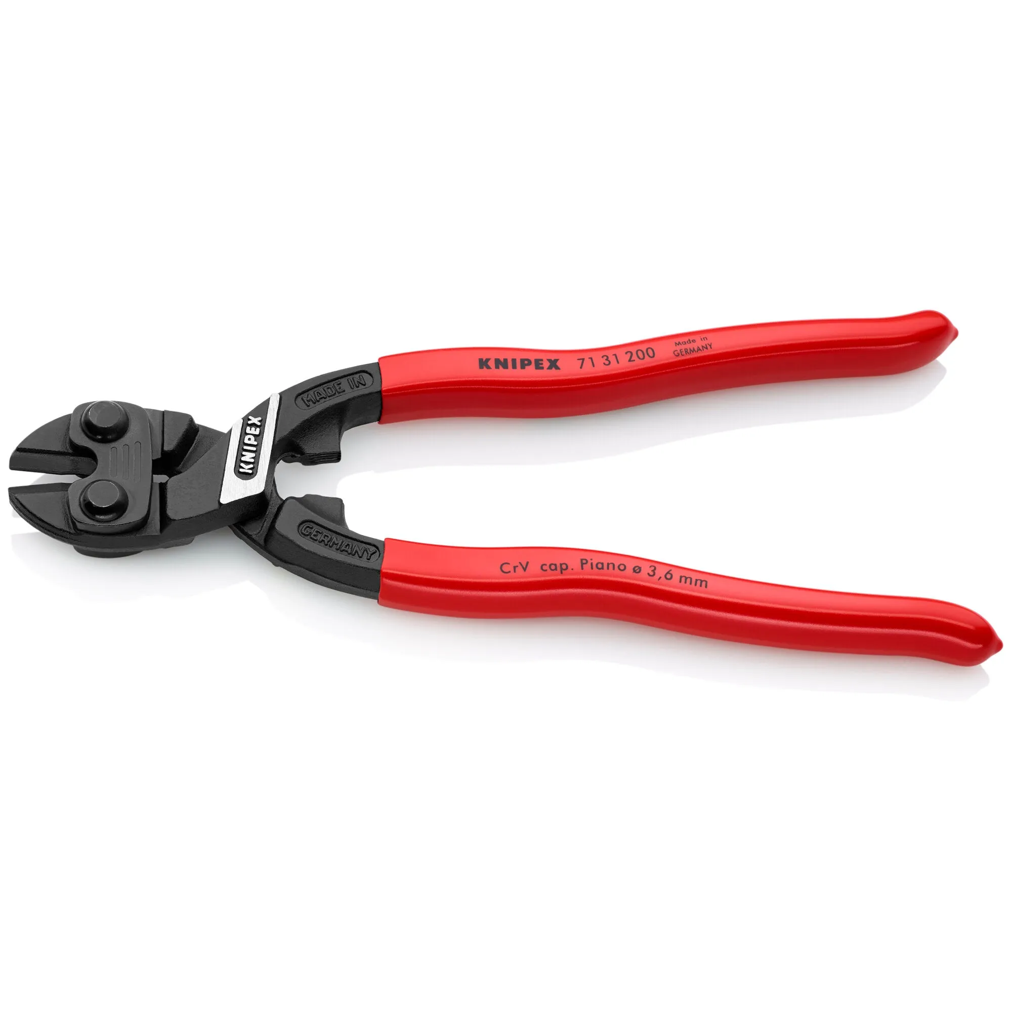 Knipex 71 31 200 R 8" CoBolt High Leverage Compact Bolt Cutters-Fencing with Notched Blade