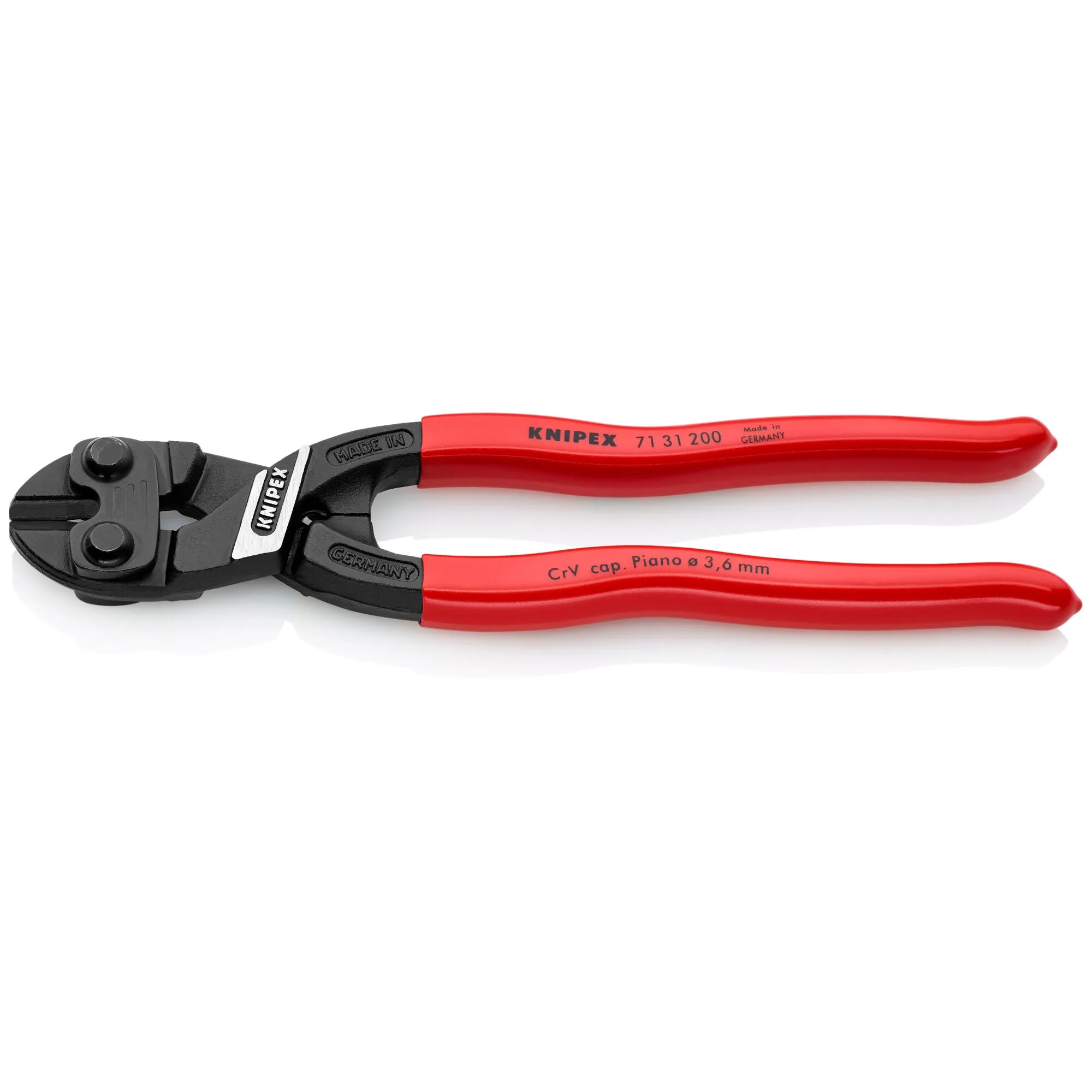 Knipex 71 31 200 R 8" CoBolt High Leverage Compact Bolt Cutters-Fencing with Notched Blade
