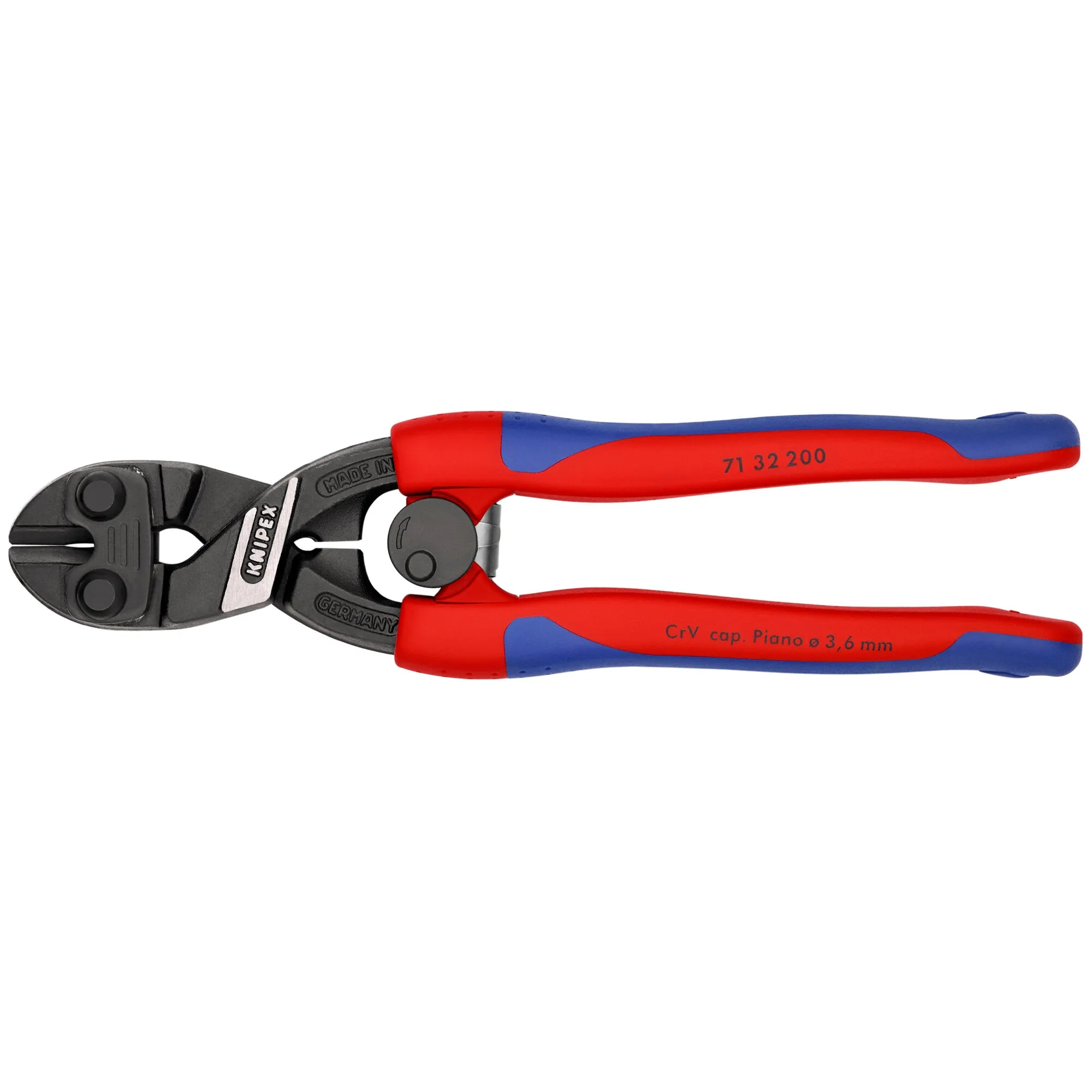 Knipex 71 32 200 8" CoBolt High Leverage Compact Bolt Cutters-Notched Blade