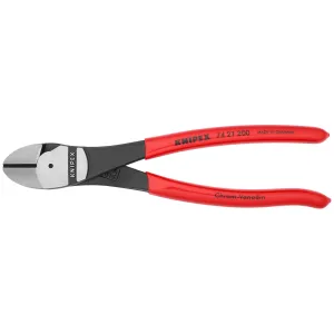 Knipex 74 21 200 SBA 8" High Leverage 12 Angled Diagonal Cutters