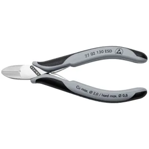 Knipex 77 02 130 ESD 5 1/4" Electronics Diagonal Cutters, ESD Handles