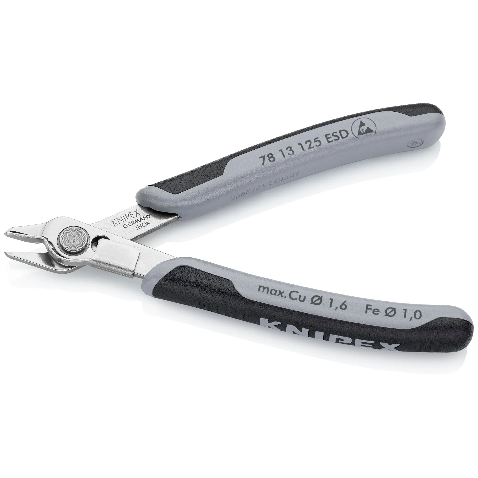 Knipex 78 13 125 ESD 5" Electronics Super Knips-ESD Handles