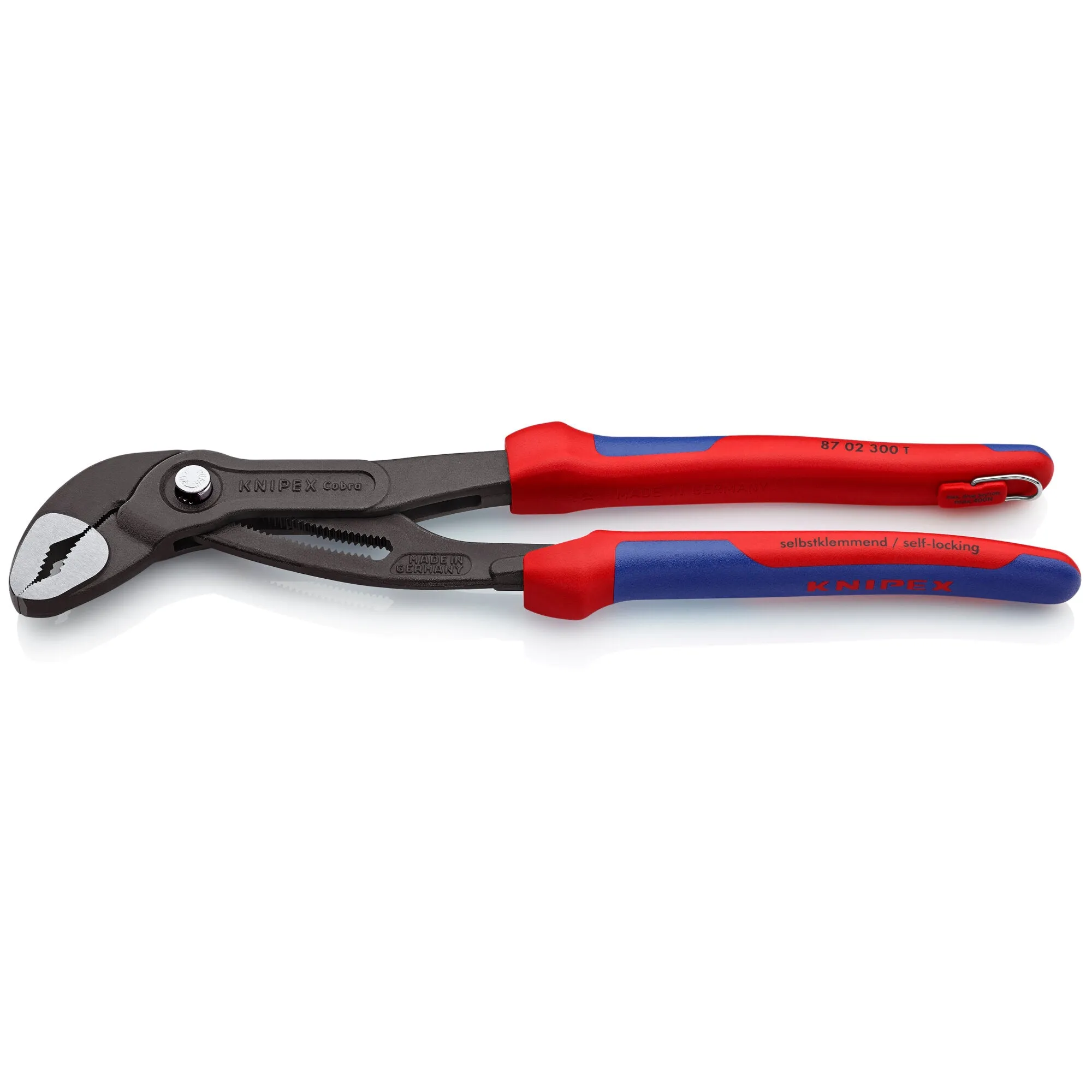 Knipex 87 02 300 T BKA 12" Cobra Water Pump Pliers-Tethered Attachment