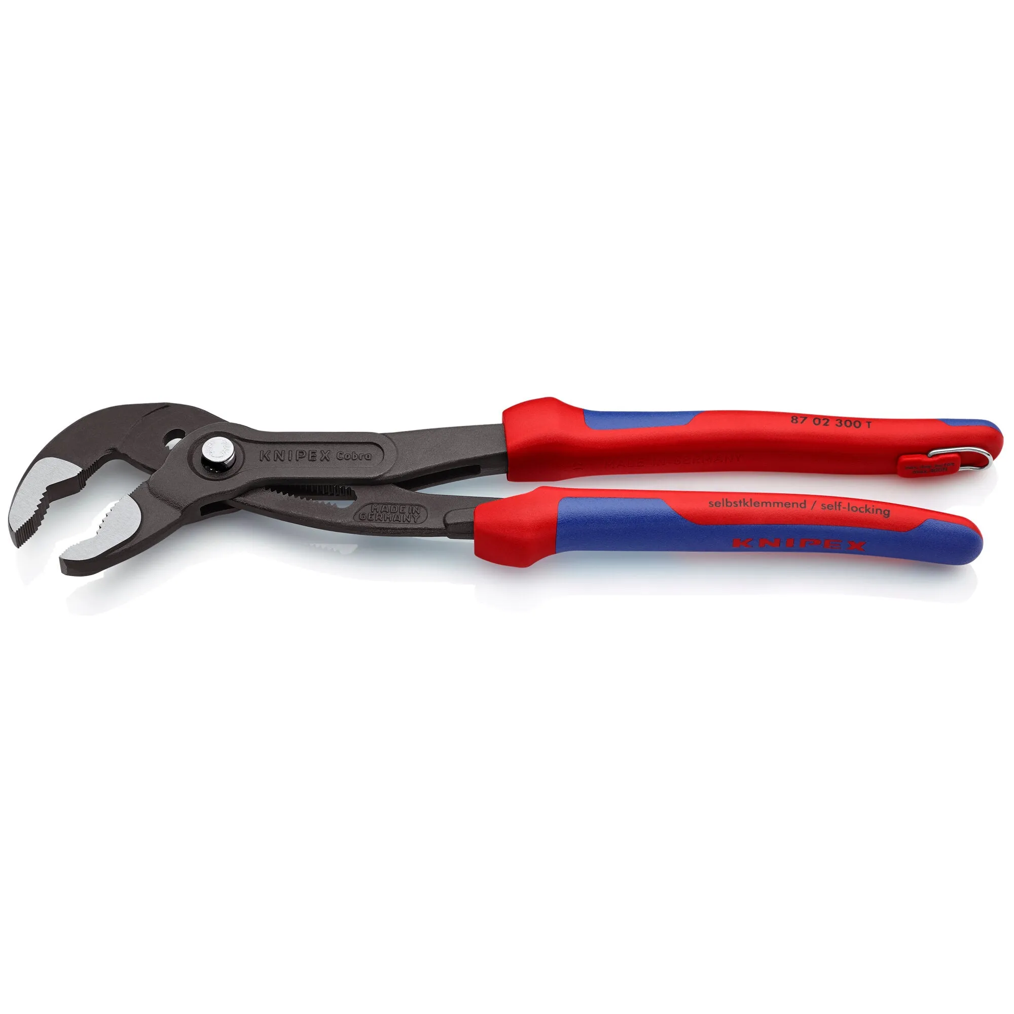 Knipex 87 02 300 T BKA 12" Cobra Water Pump Pliers-Tethered Attachment