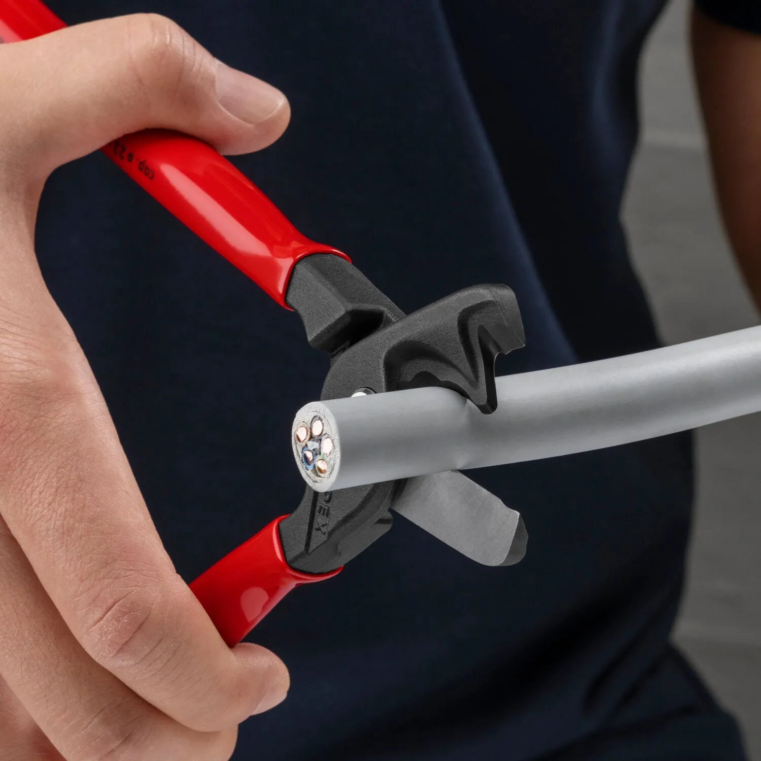 Knipex 95 11 225 SBA StepCut XL Cable Shears, 9"