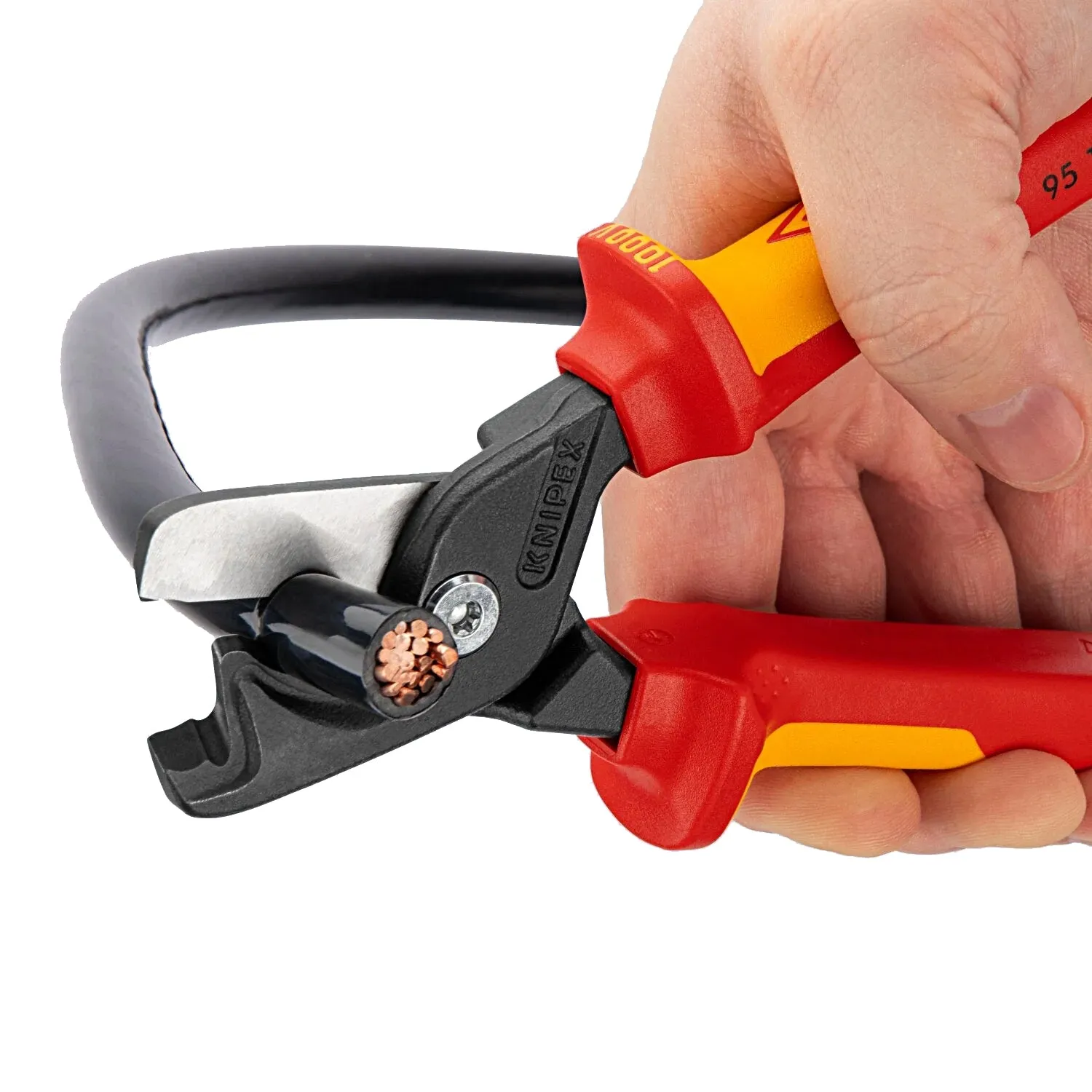 Knipex 95 18 225 US StepCut XL Cable Shears-1000V Insulated, 9"