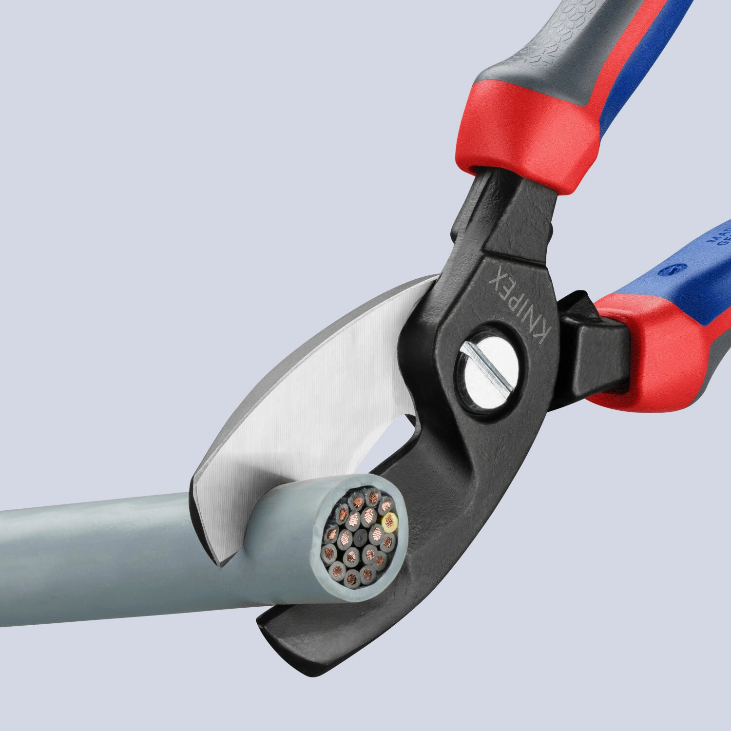 Knipex 95 12 200 KnipeXtend Cable Shears - Twin Cutting Edges, 8"