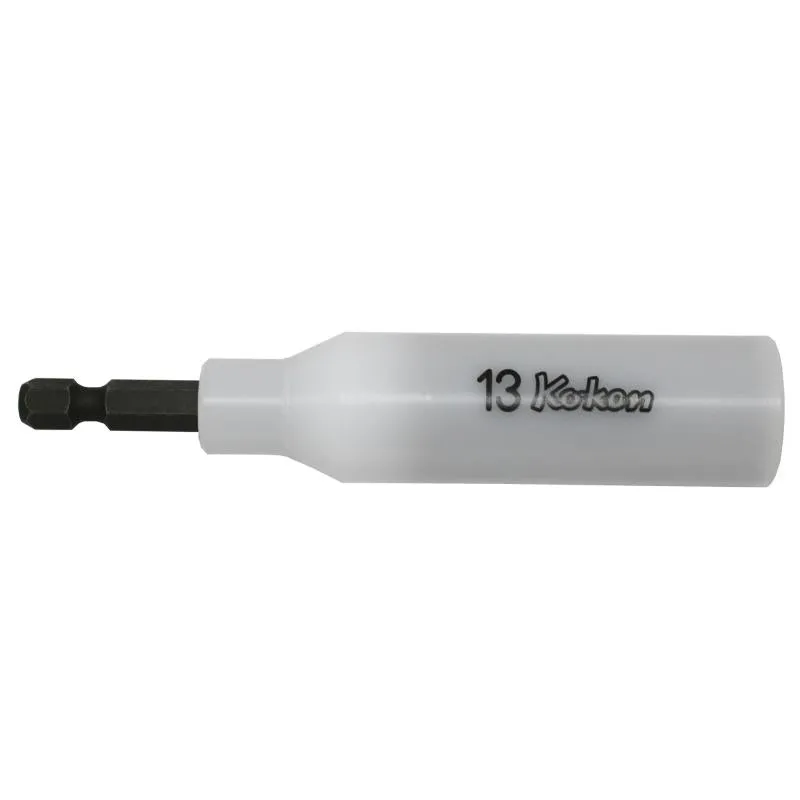 Ko-Ken 115G.100-13FR 1/4 Inch Hex Dr. Nut Setter with Plastic Protector 13 mm 6 point Length 100 mm Slide Magnet Turnable POM cover