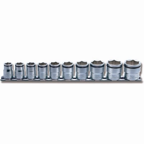 Ko-Ken RS3450M/10 3/8 Inch Sq. Dr. Socket set 8mm-22mm Nut Grip 10 Pieces