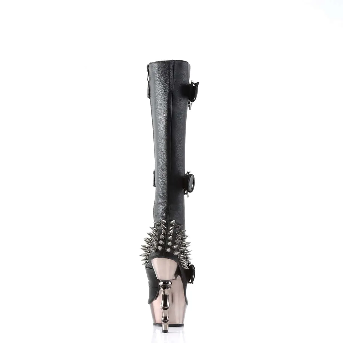MUERTO-2028 Black Vegan Leather/Pewter Chrome