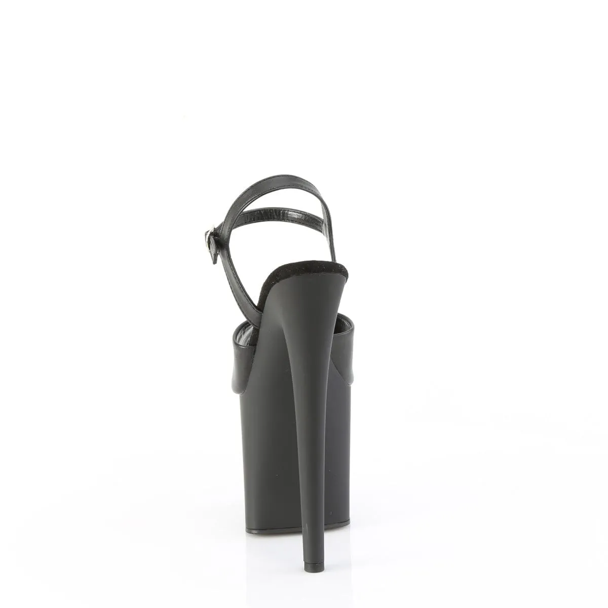 NAUGHTY-809 Black Faux Leather/Black Matte