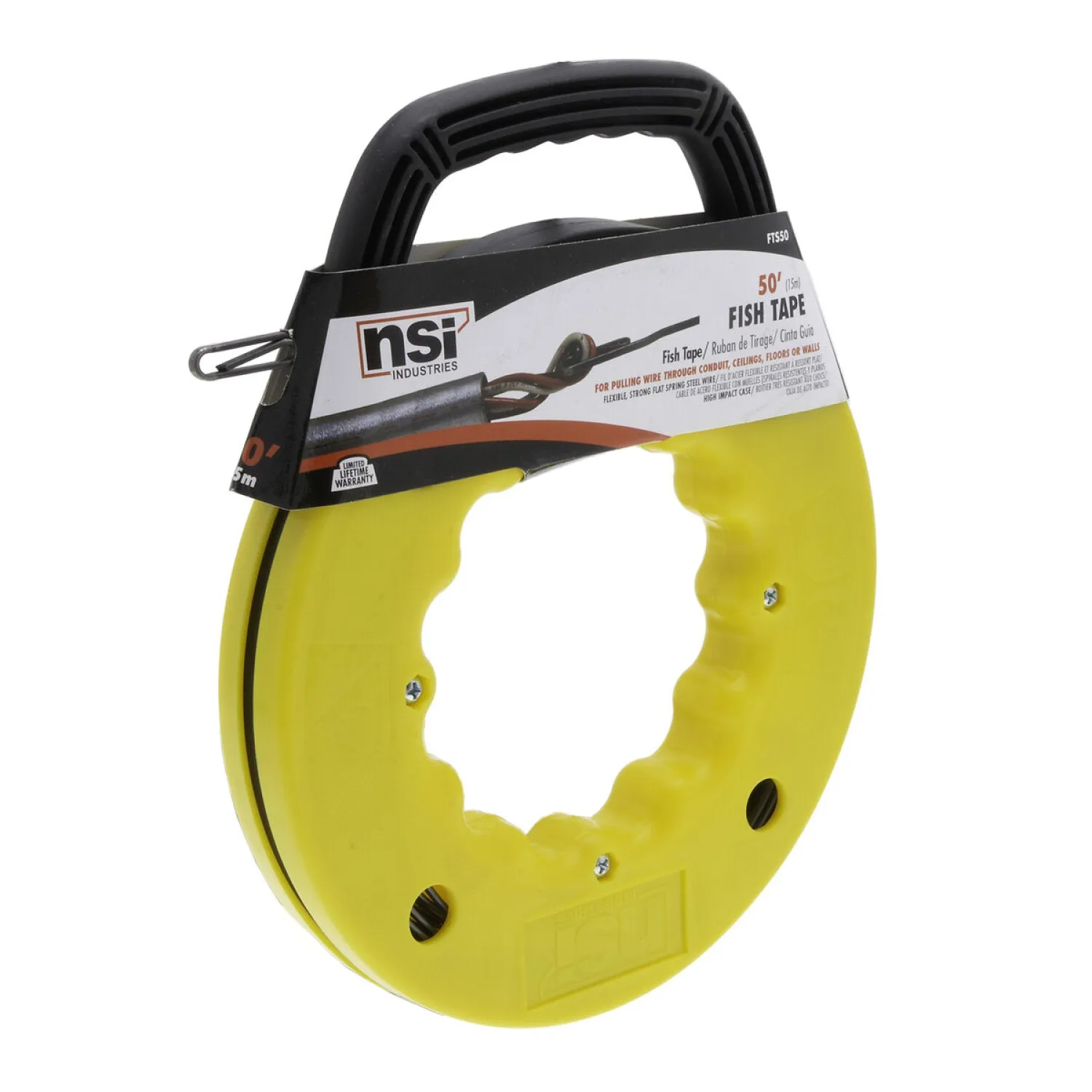 NSI FTS50 50 1/8 Steel Fishtape C/W Handle