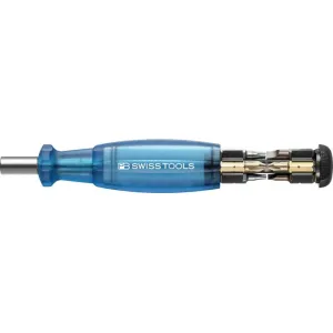 PB Swiss PB 6464.Blue Bit Holding Screwdriver with Magazine, Slotted, Phillips, TORX, 9 Pcs