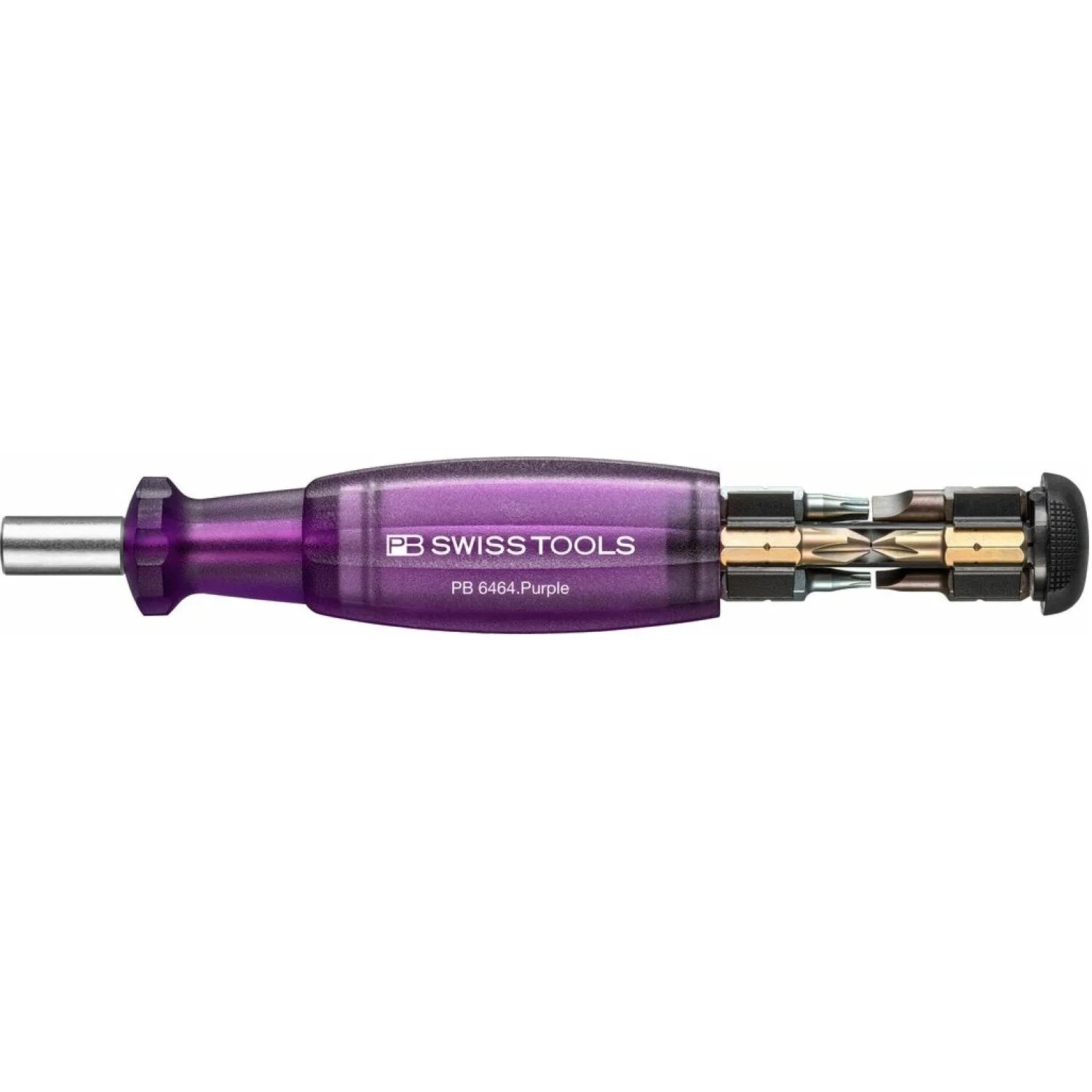 PB Swiss PB 6464.Purple Bit Holding Screwdriver with Magazine, Slotted, Phillips, TORX, 9 Pcs