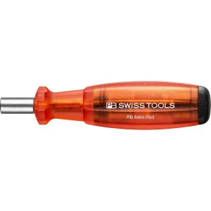 PB Swiss PB 6464.Red Bit Holding Screwdriver with Magazine, Slotted, Phillips, TORX, 9 Pcs