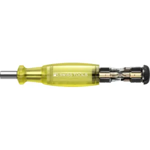 PB Swiss PB 6464.Yellow Bit Holding Screwdriver with Magazine, Slotted, Phillips, TORX, 9 Pcs