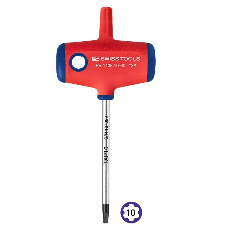 PB Swiss Tools PB 1408.10-60 Cross-Handle Screwdrivers, TORX Plus TXP10