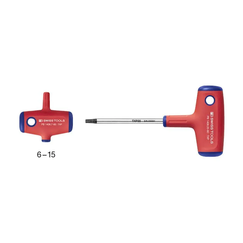 PB Swiss Tools PB 1408.10-60 Cross-Handle Screwdrivers, TORX Plus TXP10