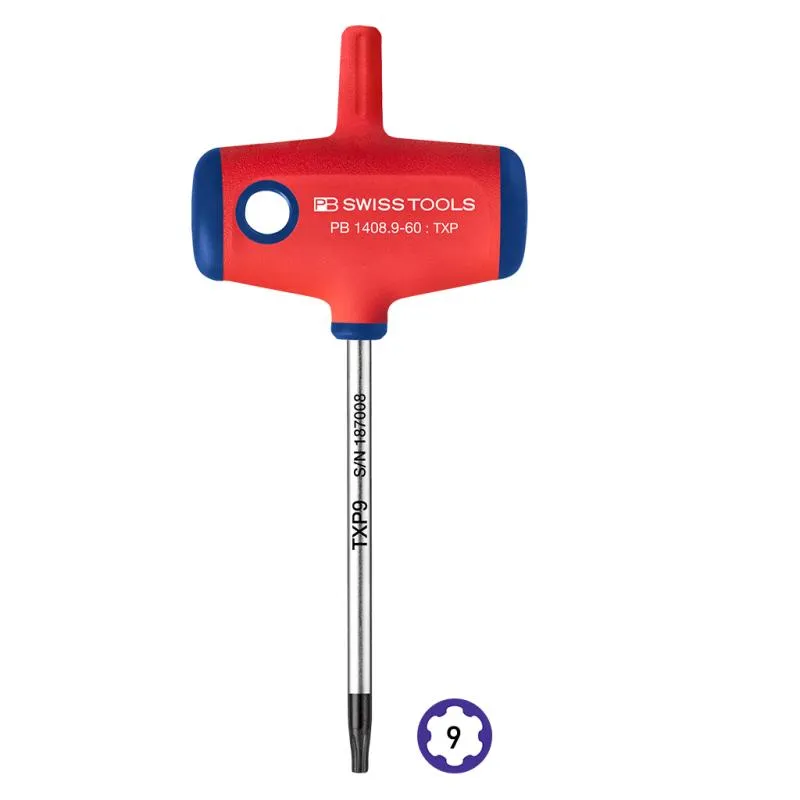 PB Swiss Tools PB 1408.9-60 Cross-Handle Screwdrivers, TORX Plus TXP9