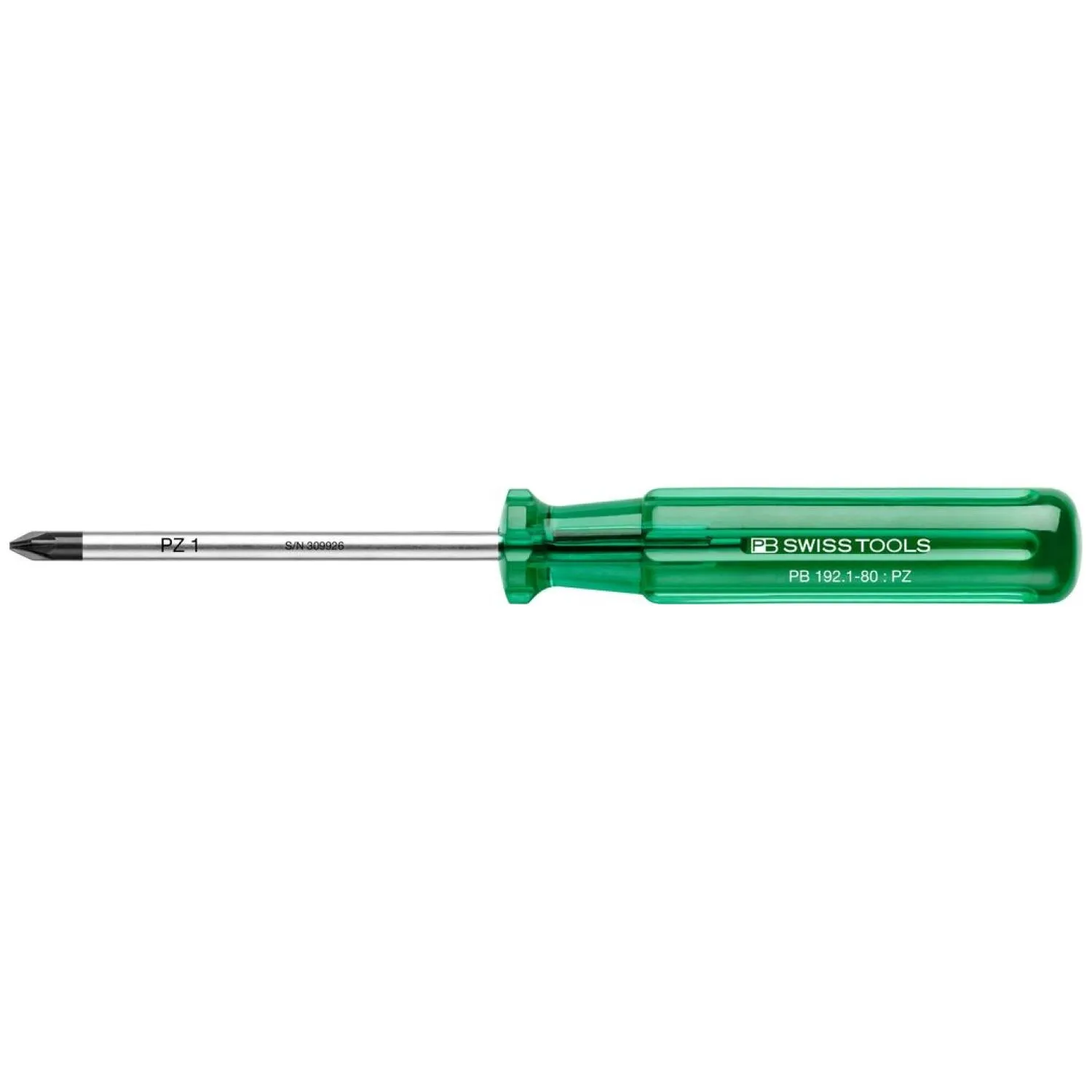 PB Swiss Tools PB 192.1-80* Pozidriv Classic Screwdrivers, PZ1 x 80mm