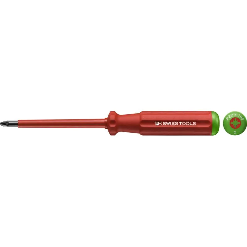 PB Swiss Tools PB 5192.0-60 Classic VDE Screwdriver Pozidriv Size PZ0