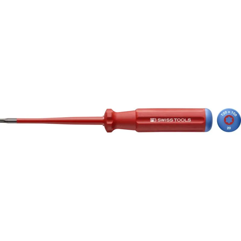 PB Swiss Tools PB 5400.SL 20-100 Classic VDE Insulated Screwdriver T20 Slim,