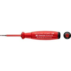Pb Swiss Tools PB 58100.00-45/2 Slotted SwissGrip VDE Screwdriver, Insulated, 2mm x 45mm