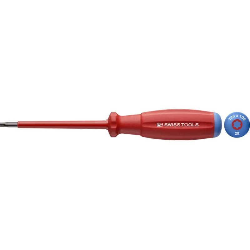 PB Swiss Tools PB 58400.9-70 Torx SwissGrip VDE Screwdriver, T9 x 70mm, Insulated