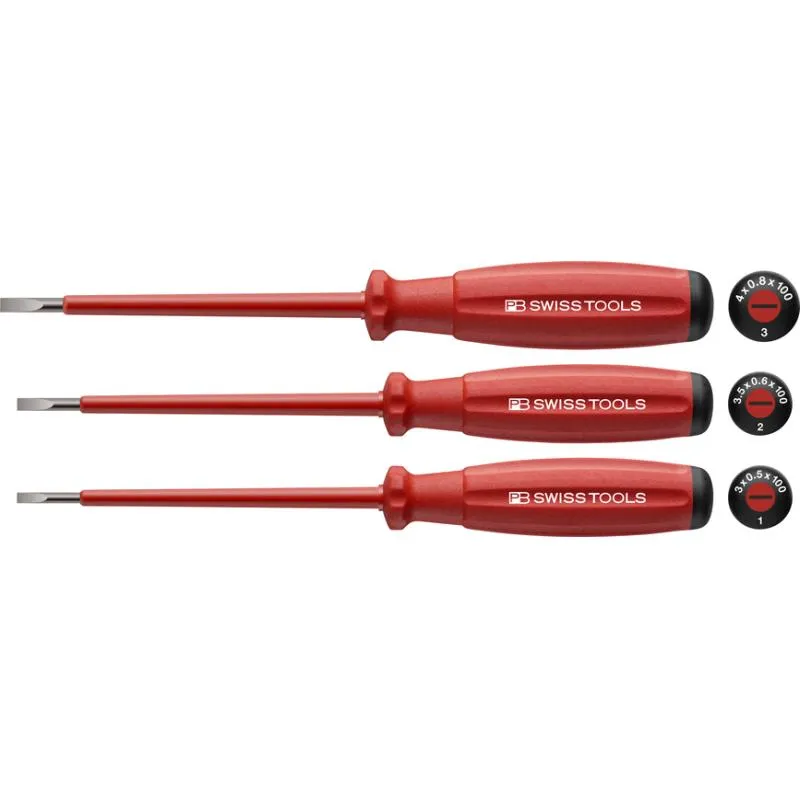 PB Swiss Tools PB 58539 SwissGrip VDE Screwdriver Set, Insulated, 3pcs