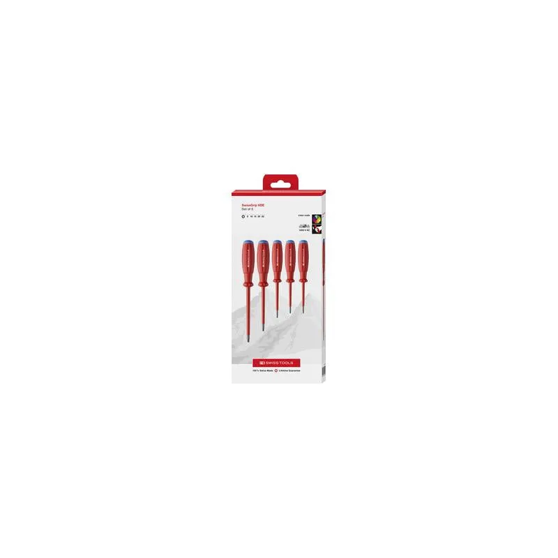 PB Swiss Tools PB 58549.CBB SwissGrip VDE screwdriver set, fully insulated up to 1000 V AC/1500 V DC