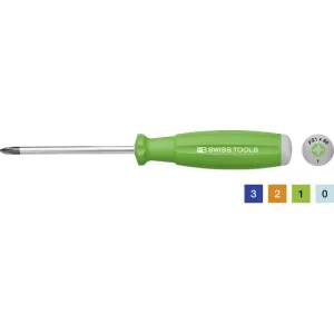PB Swiss Tools PB 8192.1-80 YG SwissGrip Screwdrivers, PZ1 x 80mm