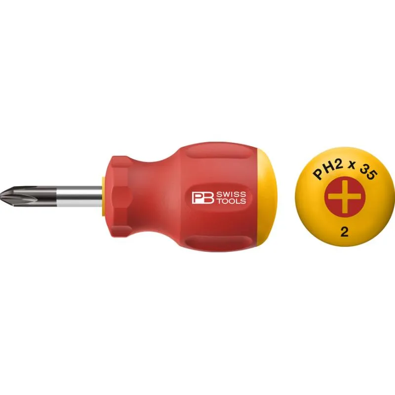 PB Swiss Tools PB 8195.1-30 Swiss Grip Stubby Screwdrivers 1 mm