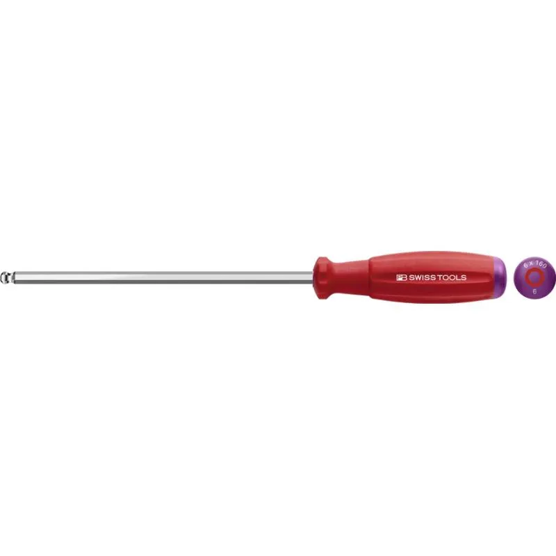PB Swiss Tools PB 8206.S5-140 SwissGrip Screwdrivers with Ball Point, Hex, 5 x 140mm