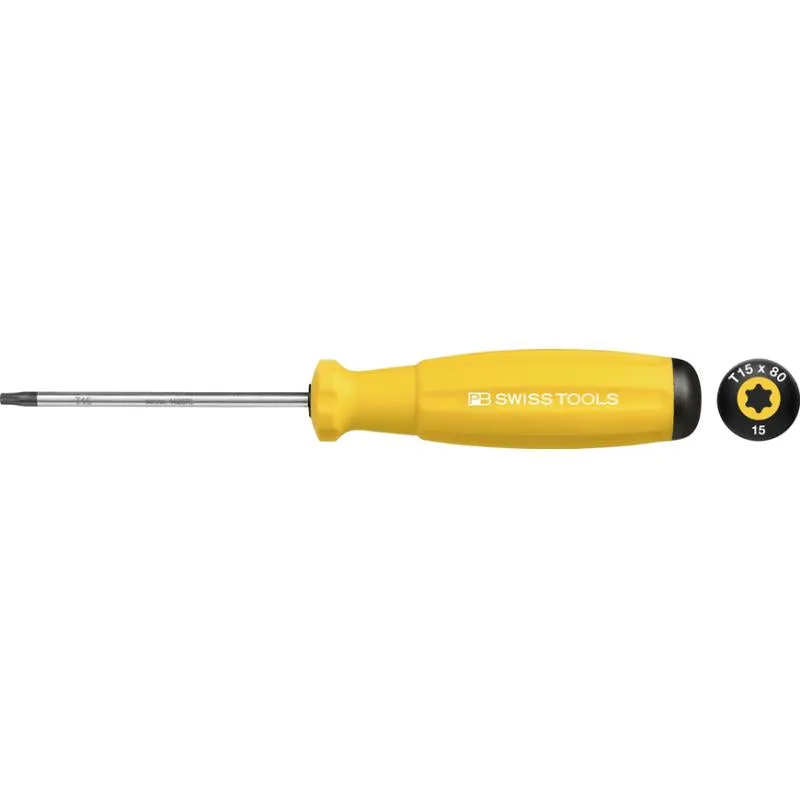 PB Swiss Tools PB 8400.15-80 YE SwissGrip Screwdrivers, TORX
