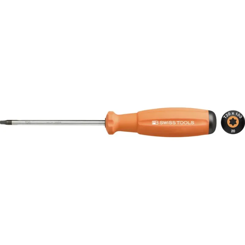 PB Swiss Tools PB 8400.20-100 OR SwissGrip Screwdrivers, TORX, T20 x 100mm
