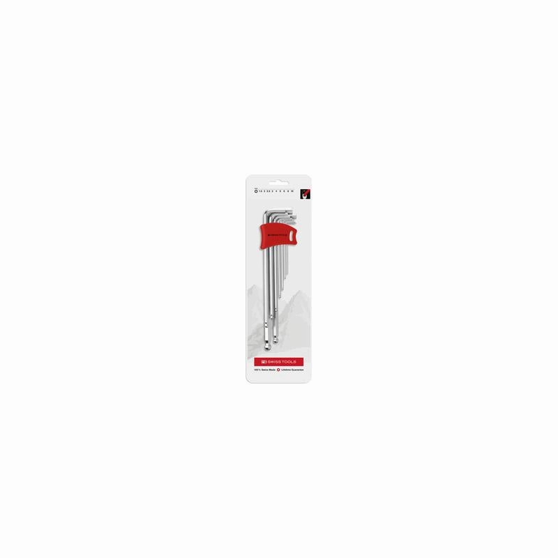 PB Swiss PB 212.LDH-10 Key L- Wrenches, Long, With Ball Point, Set in a Compact Plastic Holder