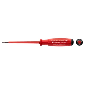 PBSwiss Tools PB 58100.1-100/3 - Slotted SwissGrip VDE Screwdriver, Insulated, 3mm x 100mm