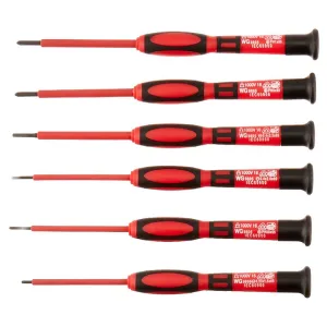 Platinum Tools 19110 1 KV Insulated Precision Screwdriver Set (Pack of 6)