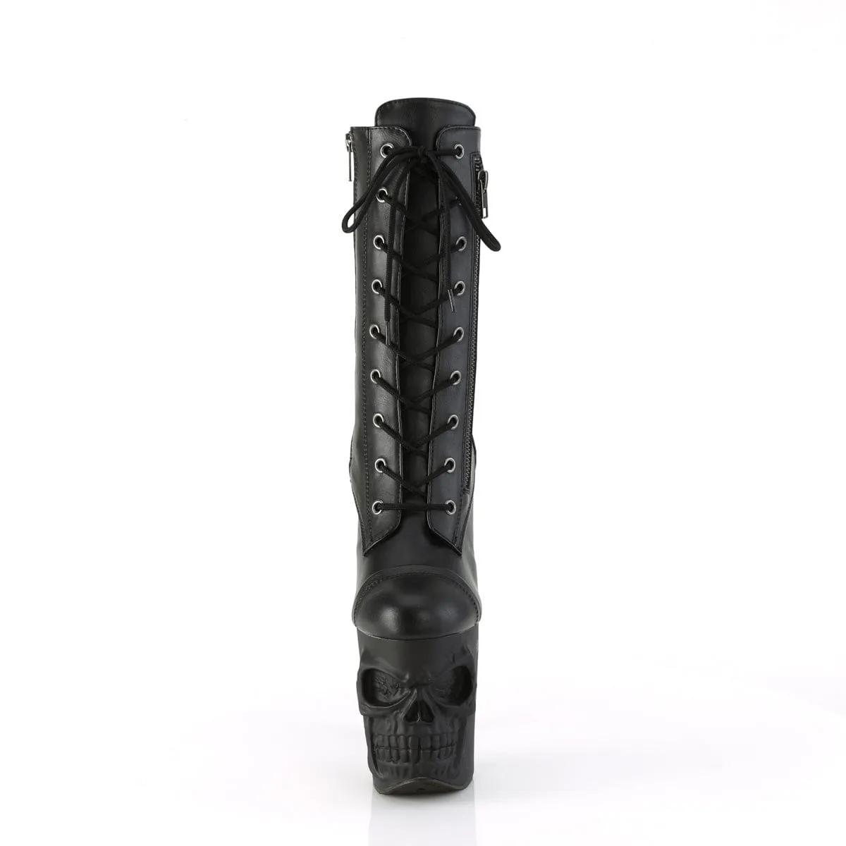 RAPTURE-1047 Black Faux Leather/Black Matte