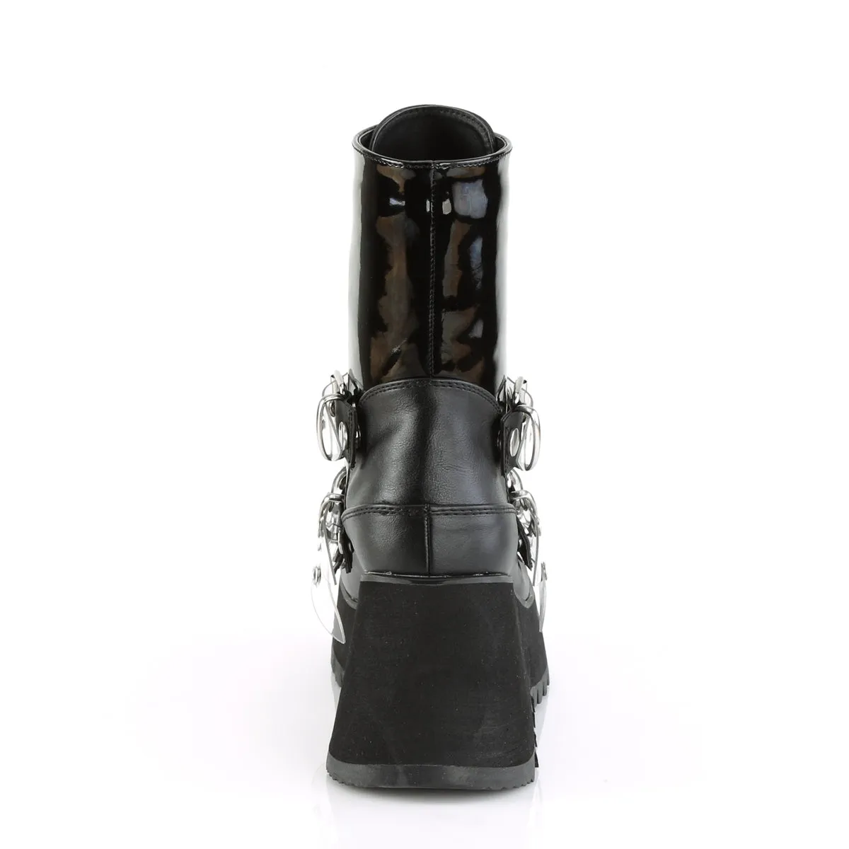 SCENE-51 Black Patent-Black Vegan Leather