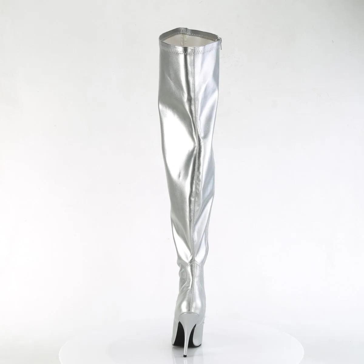 SEDUCE-3000WC Silver Stretch Metallic Pu