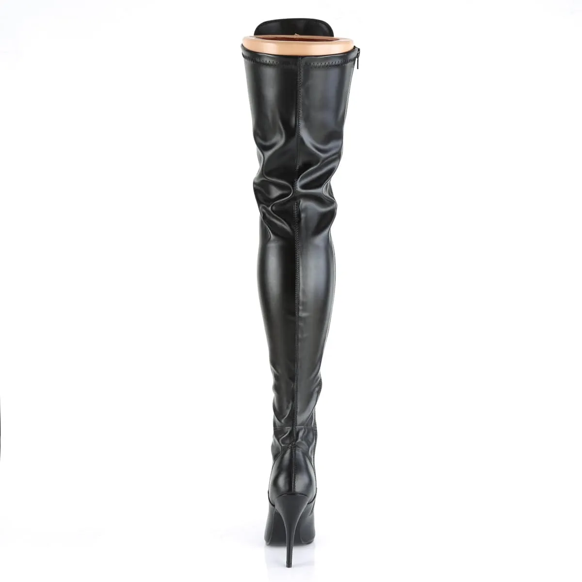 SEDUCE-3024 Black Stretch Faux Leather