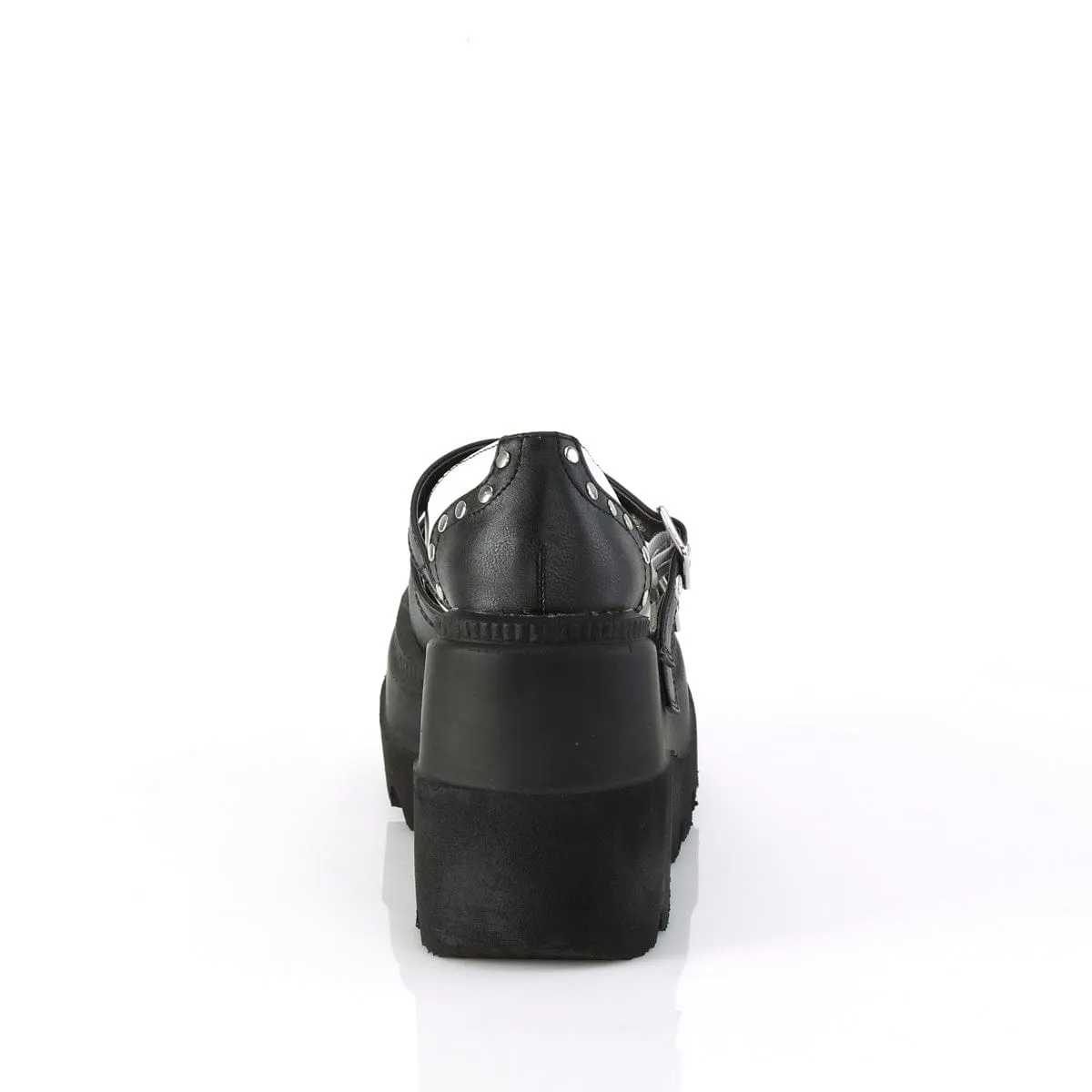 SHAKER-27 Black-White Vegan Leather