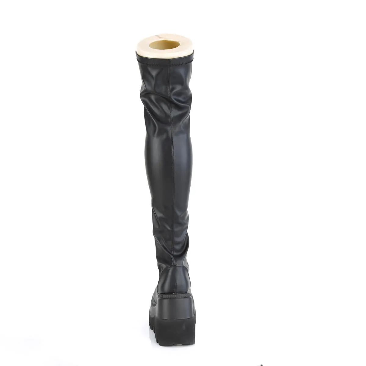 SHAKER-374 Black Stretch Vegan Leather