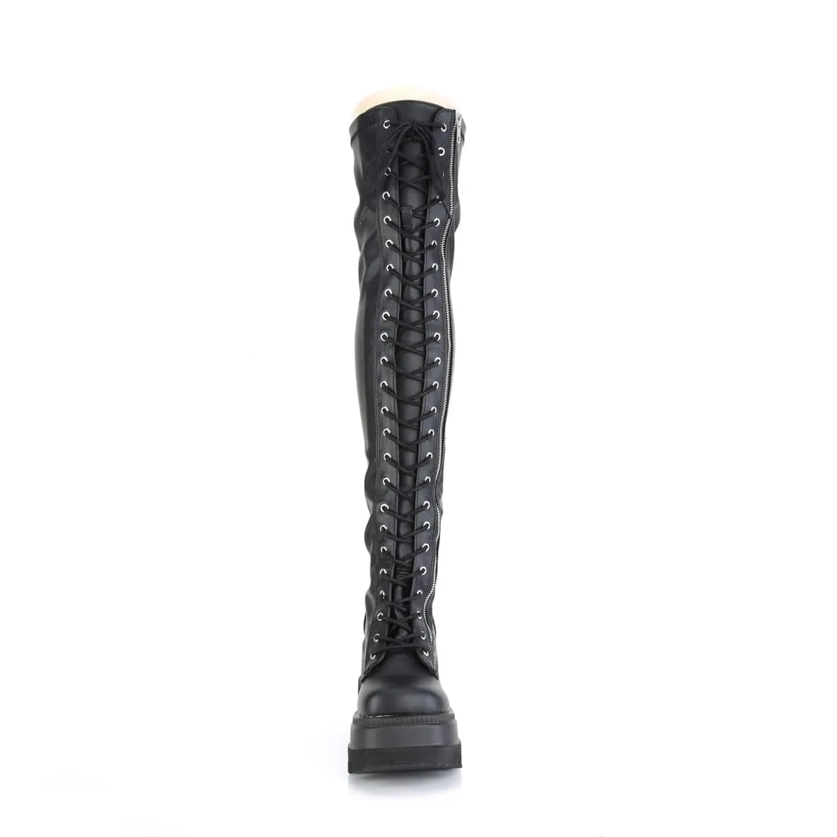 SHAKER-374 Black Stretch Vegan Leather